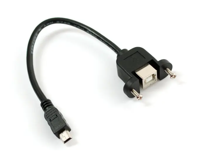 Adapterkabel USB-B till Mini-B - panelmonterad @ electrokit (1 av 2)