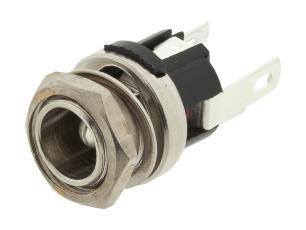 DC-jack 2.5/5.5mm brytare rund 60W @ electrokit