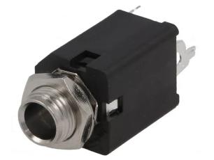 6.3mm female 2-pin mono chassis @ electrokit