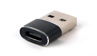 USB-A male to USB-C female adapter slim - USB3.0 @ electrokit