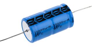 Electrolytic capacitor 10000uF 16V axial &oslash;22x40mm 5000h @ electrokit
