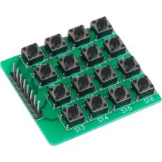 Knappsats-modul taktil 16-knappar 4x4 matris @ electrokit