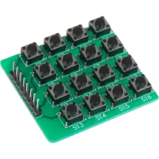 Knappsats-modul taktil 16-knappar 4x4 matris @ electrokit