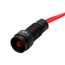 Panelindikator LED ø11mm 230VAC röd @ electrokit