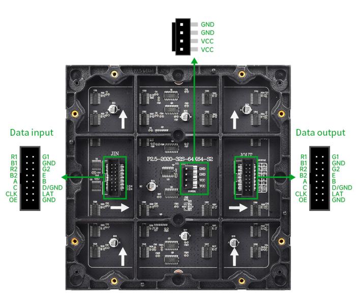 Full-color panel 2.5mm RGB-LED matrix 64x64px 160x160mm P2.5 @ electrokit (4 of 7)