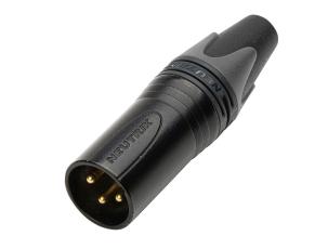 XLR 3-pol hane svart @ electrokit