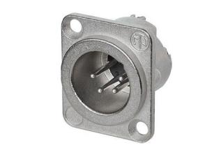 XLR 4-pol hane chassi silver @ electrokit