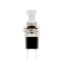 Push button 1-p off-(on) white solder lugs @ electrokit