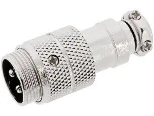 Kontakt GX16 plugg 4-pol kabel @ electrokit