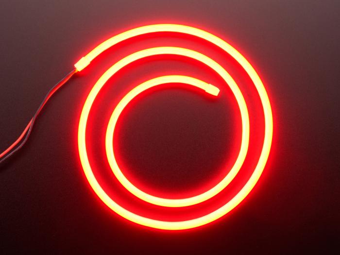 LED-slinga neonliknande 12V 1m röd @ electrokit (2 av 2)
