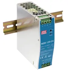 Mean Well NDR-120-24 Power supply 24V 5A 120W DIN rail @ electrokit
