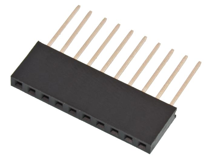 Hylslist 2.54mm 1x10p stackningsbar @ electrokit (1 av 1)