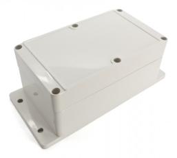 Apparatlåda 74x158x90mm IP65 med fläns grå @ electrokit