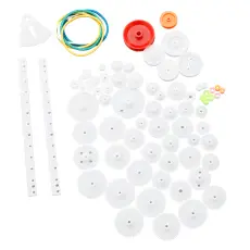 Gear pack - kugghjul och remmar 75 delar @ electrokit
