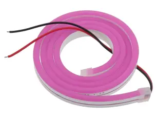 LED-slinga neonliknande 12V 1m rosa @ electrokit