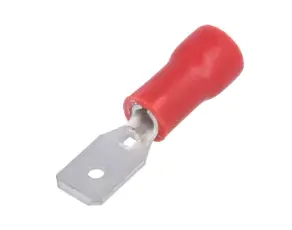 Blade terminal 4.8x0.5mm red @ electrokit