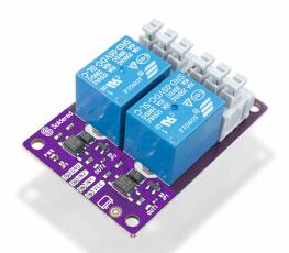 Relay board x2 5V opto isolated 250VAC/10A @ electrokit