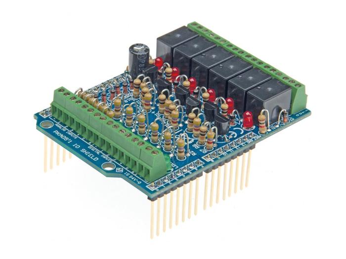 I/O shield with 6x relays for UNO R3/R4 - soldering kit @ electrokit (3 of 5)