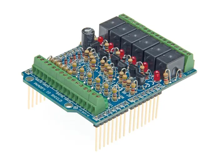 I/O shield med 6x reläer för UNO R3/R4 - byggsats @ electrokit (3 av 5)
