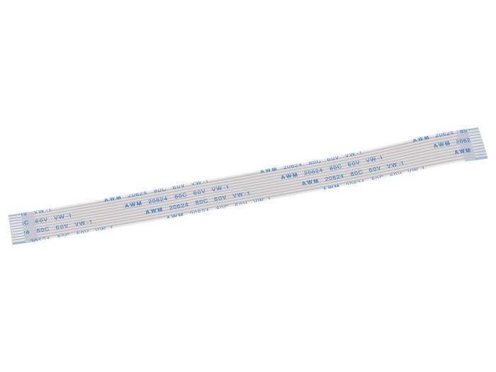 FPC-kabel 10-pol 1.0mm 150mm samma-sida @ electrokit (1 av 1)