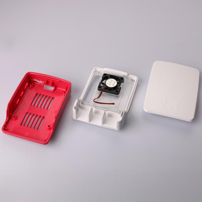 Raspberry Pi 5 case red/white incl. fan @ electrokit (2 of 4)