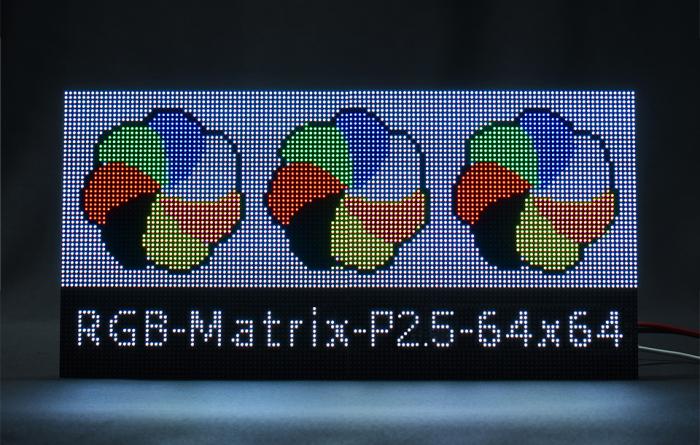 Full-color panel 2.5mm RGB-LED matrix 64x64px 160x160mm P2.5 @ electrokit (5 of 7)