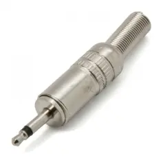2.5mm hane 2-pol mono metall skydd @ electrokit