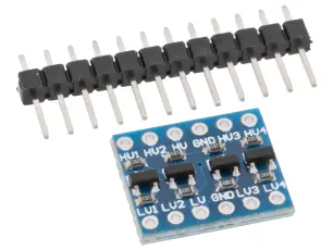 Nivåomvandlare 4 kanaler dubbelriktad 3.3V &lt;--&gt; 5V @ electrokit