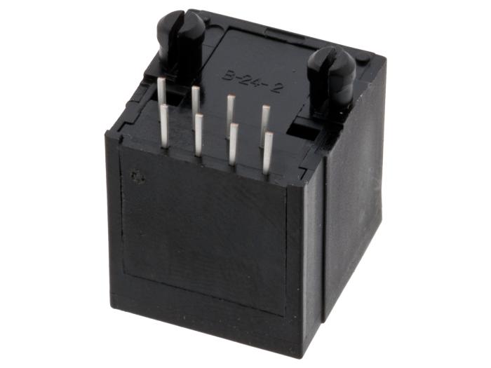 Modularuttag 8P8C - RJ45 PCB stående @ electrokit (2 av 2)
