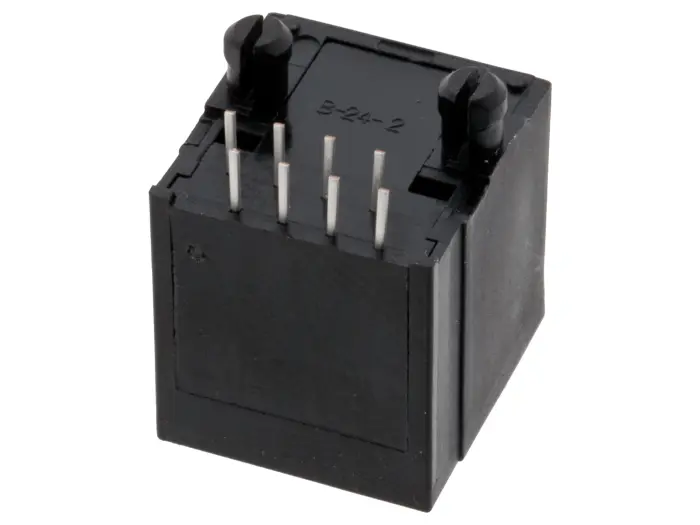 Modularuttag 8P8C - RJ45 PCB stående @ electrokit (2 av 2)