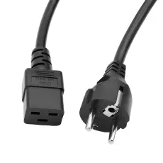 N&auml;tkabel CEE7/7 till C19 2m svart 16A @ electrokit