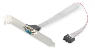 Serieport uttag f&ouml;r PC - 1x DB9 hane 0.25m @ electrokit