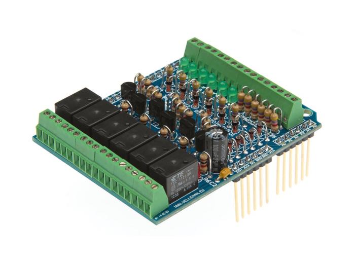 I/O shield with 6x relays for UNO R3/R4 - soldering kit @ electrokit (4 of 5)