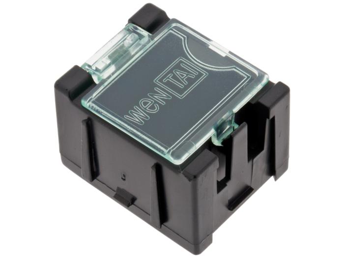 Komponentbox med lock - svart @ electrokit (1 av 2)