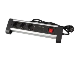 Grenuttag med brytare 3-vägs och 2 USB uttag @ electrokit