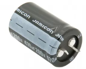 El.lyt 470uF 200V 105C ø25x40mm @ electrokit