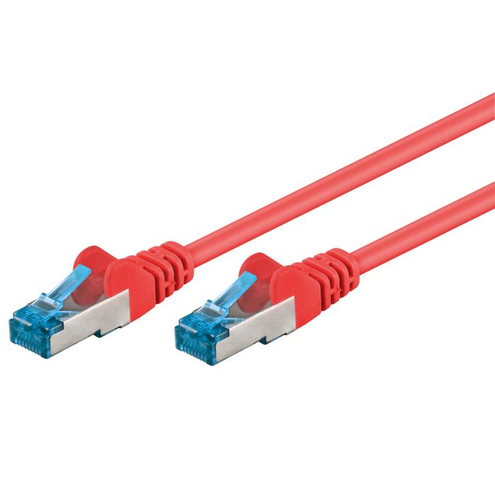 S/FTP Cat6a nätverkskabel 1.5m röd LSZH Cu @ electrokit (1 av 1)