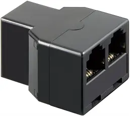 RJ11 förgreningsadapter rak F-F-F @ electrokit