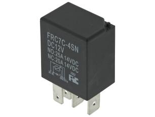 Fordonsrelä 12V 1-pol 25A NO/NC m. skyddsdiod @ electrokit