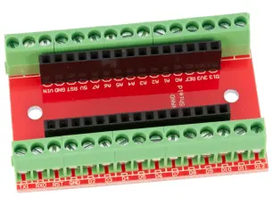Nano I/O shield med skruvterminaler @ electrokit