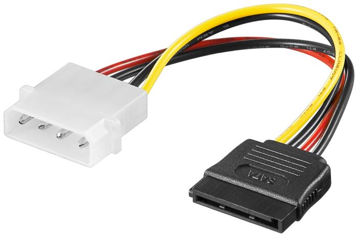 Adapterkabel Molex 4-pin till SATA 15-pin power @ electrokit (1 av 1)