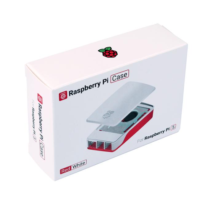 Raspberry Pi 5 case red/white incl. fan @ electrokit (3 of 4)