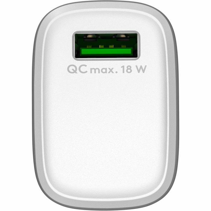USB fast charger QC 3.0 18W white @ electrokit (2 of 3)