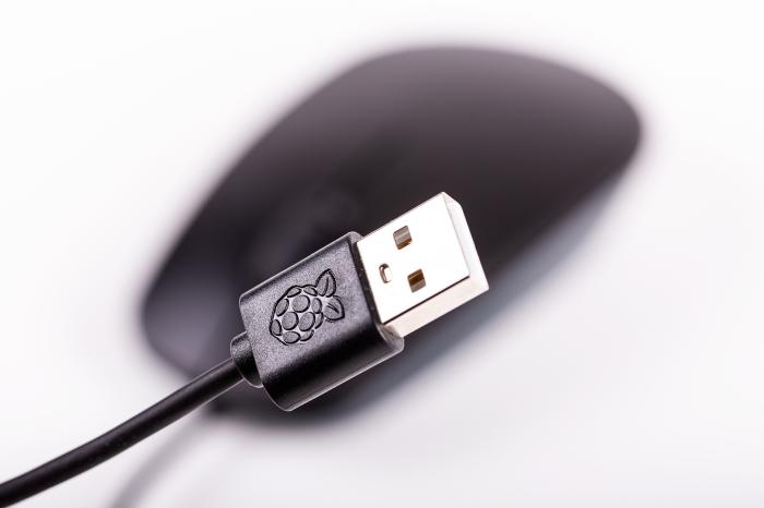 Mus Raspberry Pi - svart/grå @ electrokit (2 av 2)