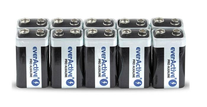 9V 6LR61 alkaliska batterier 10-pack @ electrokit (2 av 2)