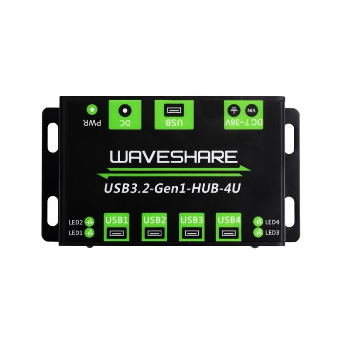 USB3.2 Hub 4 port USB-A 5 Gbit/s - Industrial Grade @ electrokit (3 of 6)