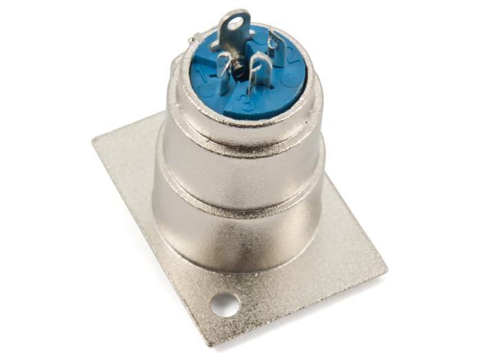 XLR 3P hona chassi nickel @ electrokit (2 av 2)