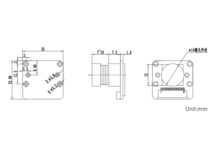 Camera module OV9281 1MP GS monochrome 110° @ electrokit (7 of 7)