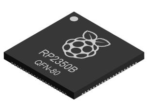 RP2350B QFN-80 MCU Cortex M33 RISC-V 520kB SRAM @ electrokit