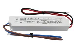 Mean Well LPH-18-12 LED driver 12V 1.5A 18W - CV @ electrokit
